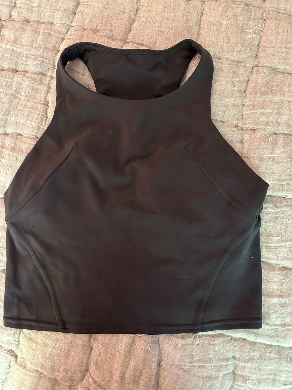lululemon athletica Black High-Neck Crop Tank